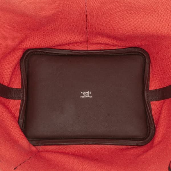 Pre-owned Hermès Toile Goeland and Swift Cargo Picotin Lock 18 Pink