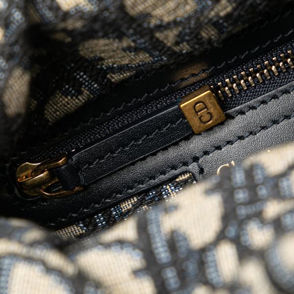 Pre-owned Dior Mini Oblique Wicker Lady Dior Brown