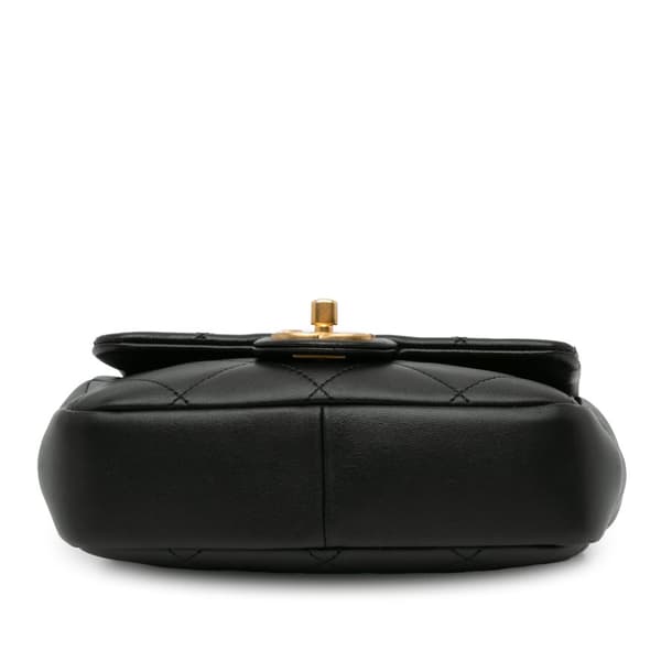 Pre-owned Chanel Mini In The Loop Flap Black
