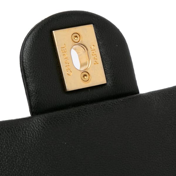 Pre-owned Chanel Mini In The Loop Flap Black