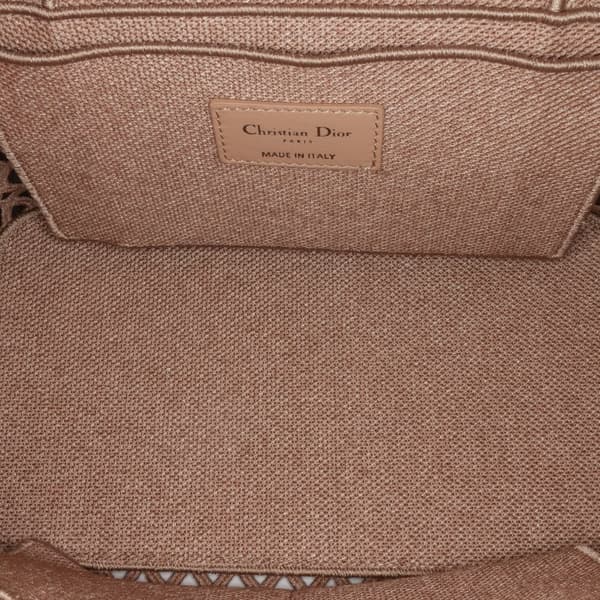Pre-owned Dior Mesh Embroidered Diortravel Vanity Case Pink