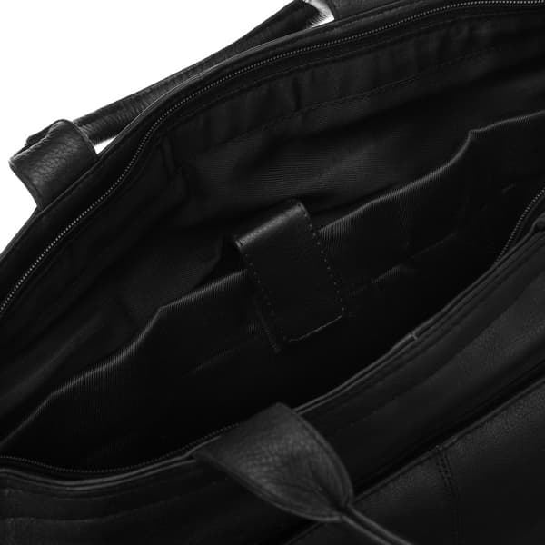Prostorná taška z přírodní kůže na 15palcový notebook