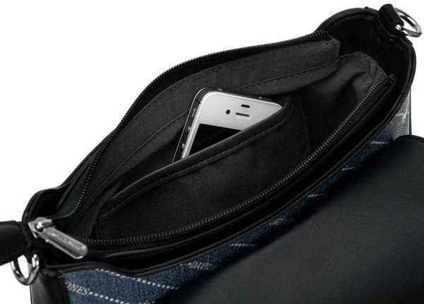 Malá dámská messenger taška lemovaná džínovým materiálem - David Jones