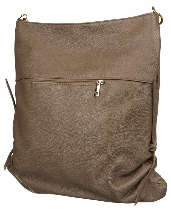 Shopper bag typu z přírodní kůže - Peterson