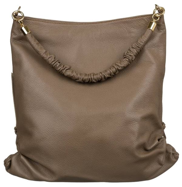 Shopper bag typu z přírodní kůže - Peterson