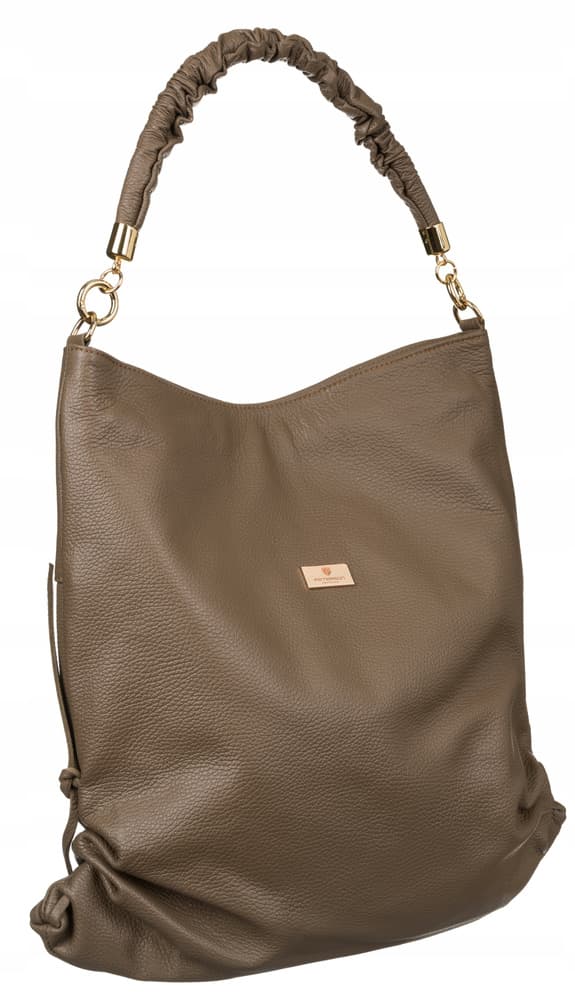 Shopper bag typu z přírodní kůže - Peterson