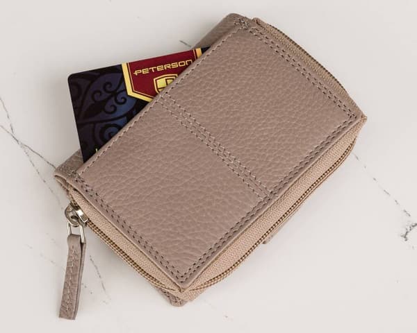 Lædertaske + pung PTN D73-DS Mørk Beige