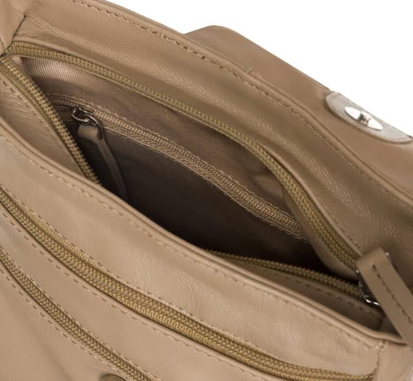 Dámská kožená messenger taška s klopou - Peterson