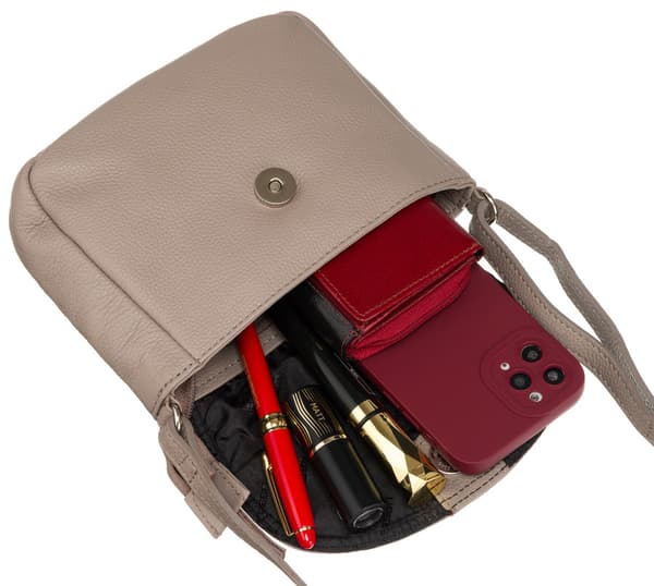 Elegantní dámská messenger taška z přírodní kůže - Peterson
