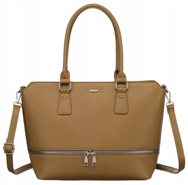 Stylová dámská shopper taška z ekologické kůže s odnímatelným popruhem - Rovicky