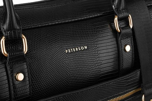 Business taška z ekologické kůže se vzorem imitujícím hadí kůži - Peterson