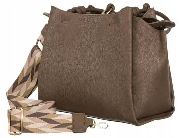 Shoppertaske i øko-læder til kvinder med bred rem - Flora&Co