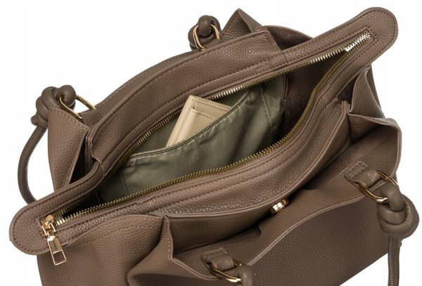 Shoppertaske i øko-læder til kvinder med bred rem - Flora&Co