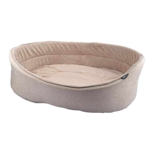 Mjuk inredning oval korg "Newton" i alla storlekar Love Story - Ecru - L 70 x l 53 x H 19,5 cm