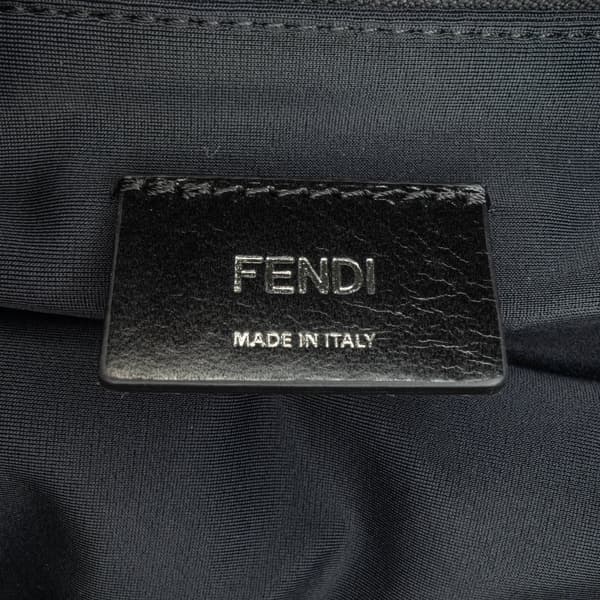 Pre-owned Fendi Large Zucca Vertigo Mesh Baguette Satchel Brown