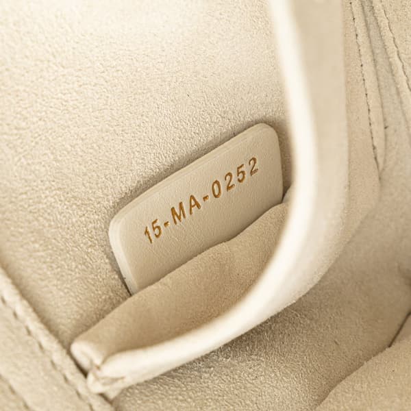 Pre-owned Dior Medium Lambskin Cannage Lady D Joy White