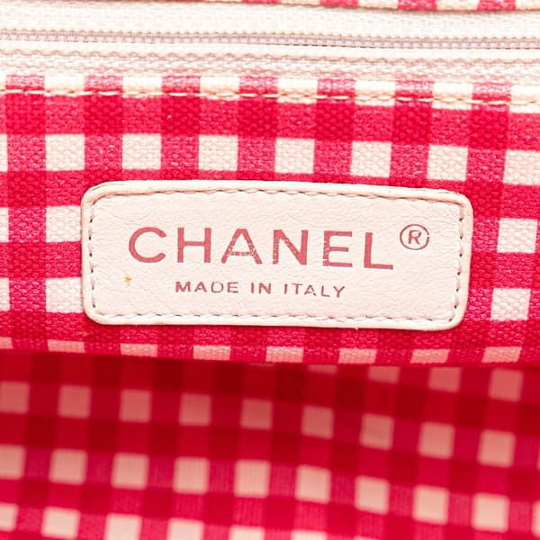Pre-owned Chanel Canvas Gingham Handbag Pink