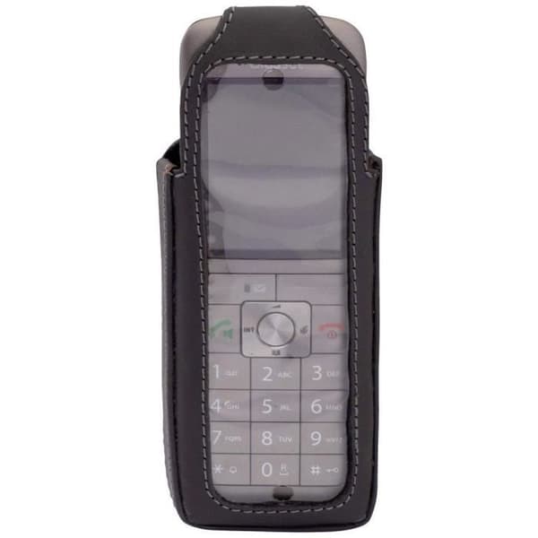 Bältesfodral - JT Berlin - Gigaset CL660/CL690A - Svart läder - Slät - Unisex vuxen