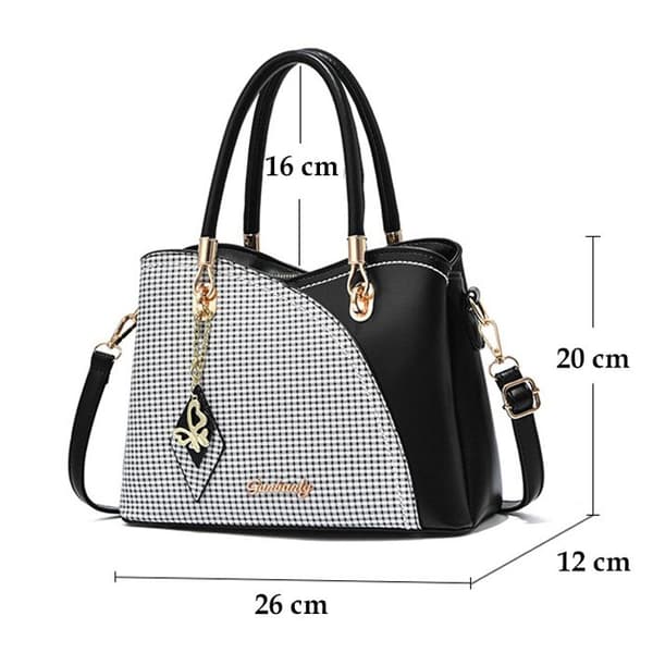 Damhandväska PU-läderaxelväska Crossbody-väska för dam Damväska med justerbar axelrem Rosa