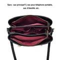 Miniatyrbild 2 av 6: Damhandväska PU-läderaxelväska Crossbody-väska för dam Damväska med justerbar axelrem Rosa