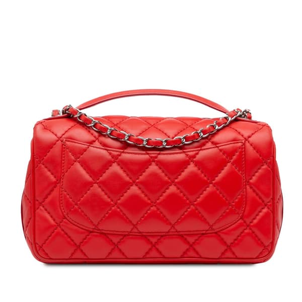 Pre-owned Chanel Medium Easy Carry Flap Satchel Red