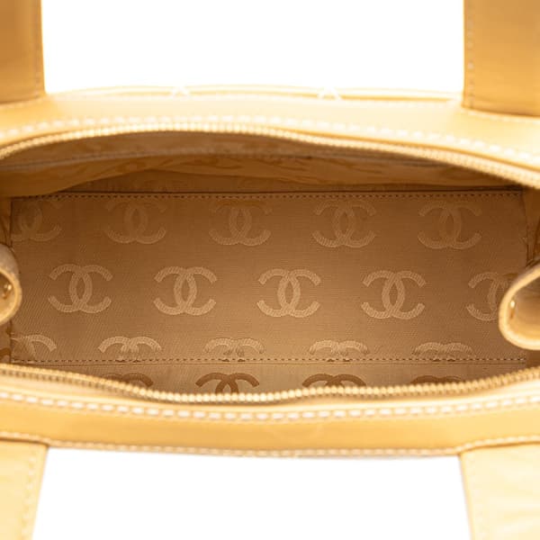 Pre-owned Chanel CC Wild Stitch Handbag Brown