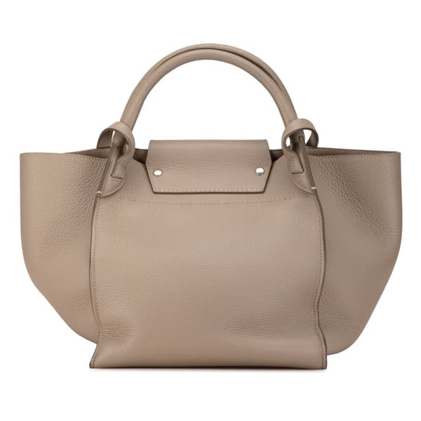 Pre-owned Celine Small Big Leather Satchel Brown