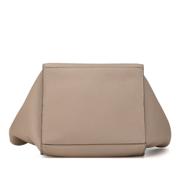 Pre-owned Celine Small Big Leather Satchel Brown