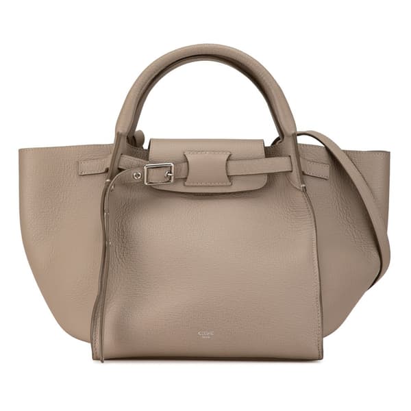 Pre-owned Celine Small Big Leather Satchel Brown