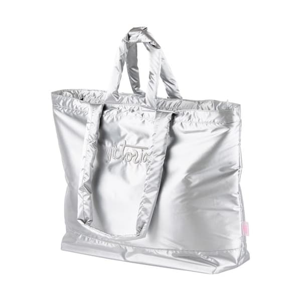 Väska - Victoria - Shopper - Silver - Glänsande - Dragkedja