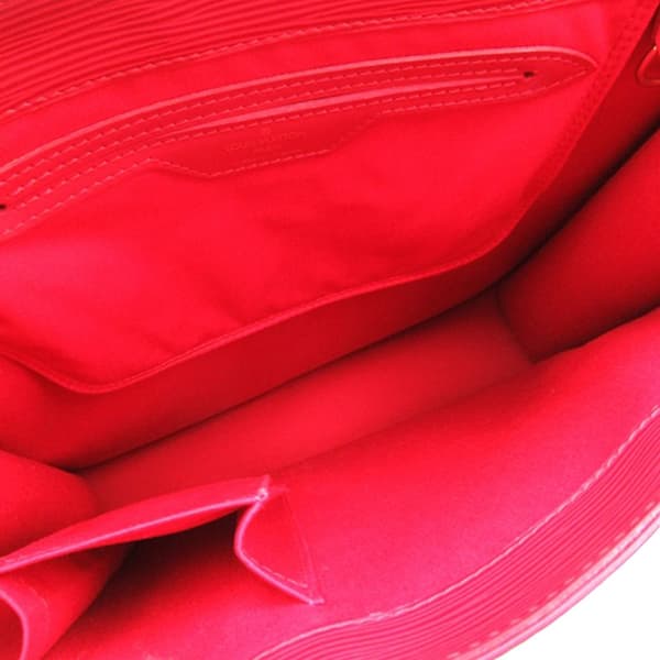 Pre-owned Louis Vuitton Epi Sac Plat PM Red