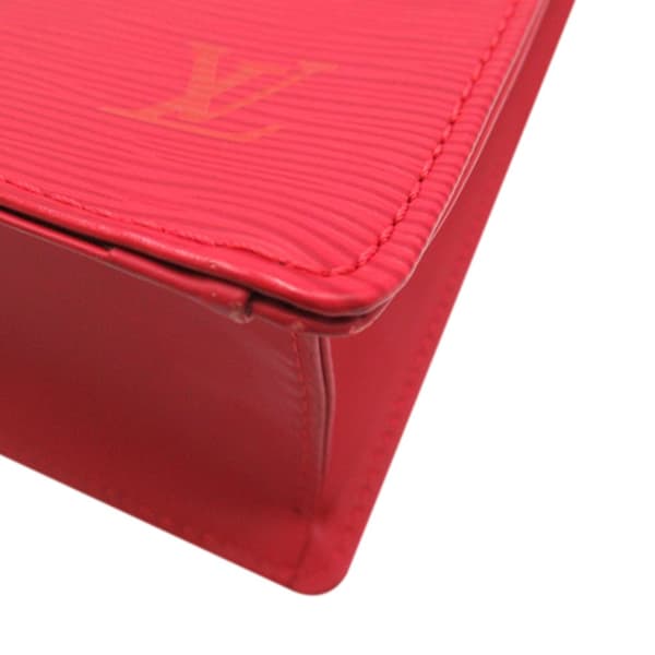 Pre-owned Louis Vuitton Epi Sac Plat PM Red