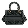 Miniatyrbilde 3 av 10: Pre-owned Dior Mizza Medium Embroidered Canvas Leopard Lady D Lite Gray