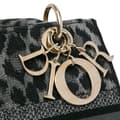 Miniatyrbilde 10 av 10: Pre-owned Dior Mizza Medium Embroidered Canvas Leopard Lady D Lite Gray