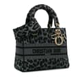 Miniatyrbilde 2 av 10: Pre-owned Dior Mizza Medium Embroidered Canvas Leopard Lady D Lite Gray