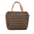 Miniatyrbillede 3 af 9: Pre-owned Fendi Zucchino Canvas Handbag Brown
