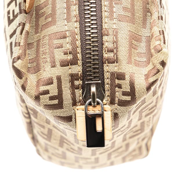 Pre-owned Fendi Zucchino Canvas Handbag Brown
