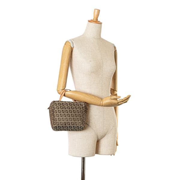 Pre-owned Fendi Zucchino Canvas Handbag Brown