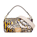 Miniatyrbilde 1 av 9: Pre-owned Fendi Beaded Satin Baguette Satchel Purple