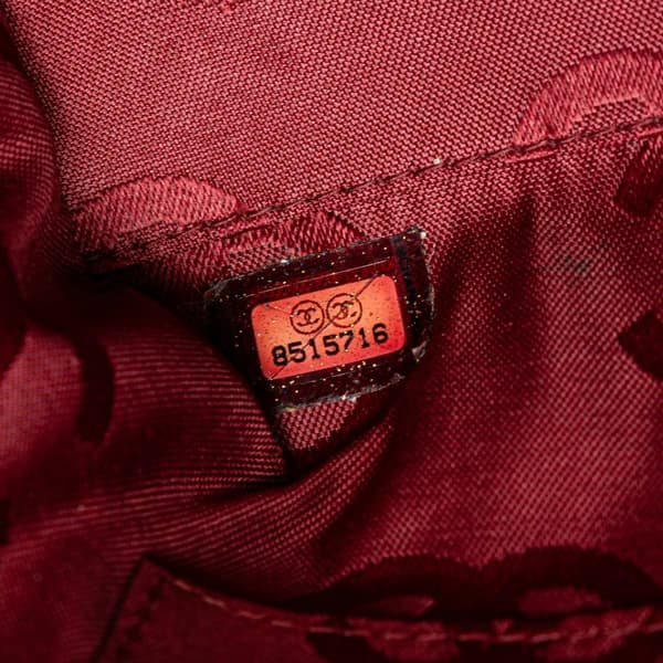 Pre-owned Chanel CC Lambskin Wild Stitch Handbag Red
