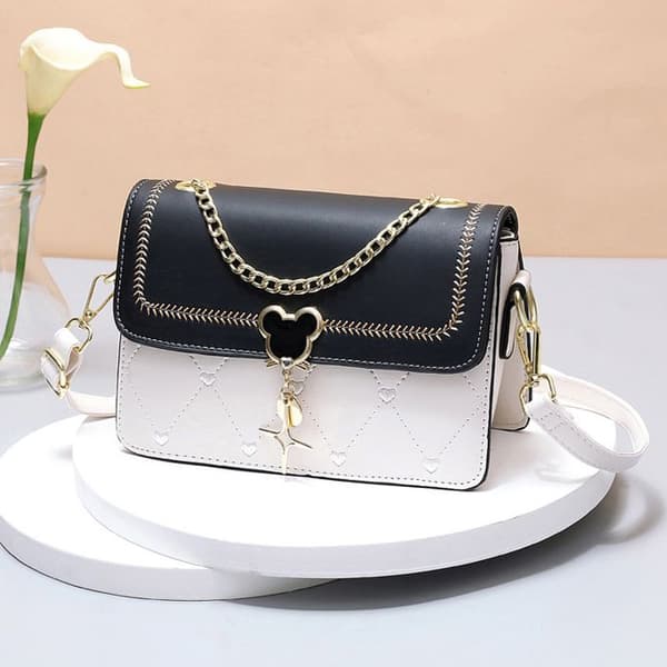 Crossbody-väskor för kvinnor Dam Top Handle Bag Pu Läder Axelväska Elegant väska Handväska Handväska Dam fyrkantig väska -Svart