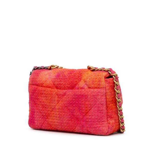 Pre-owned Chanel Medium Tweed 19 Flap Pink