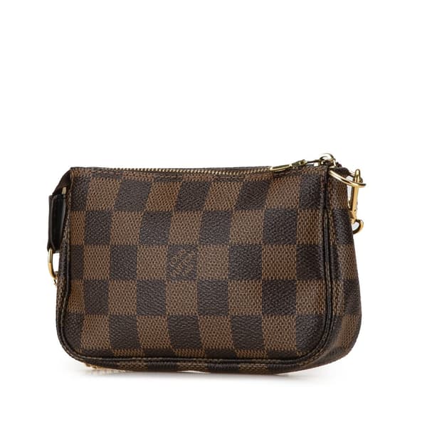 Pre-owned Louis Vuitton Damier Ebene Trunks and Bags Mini Pochette Accessoires Brown
