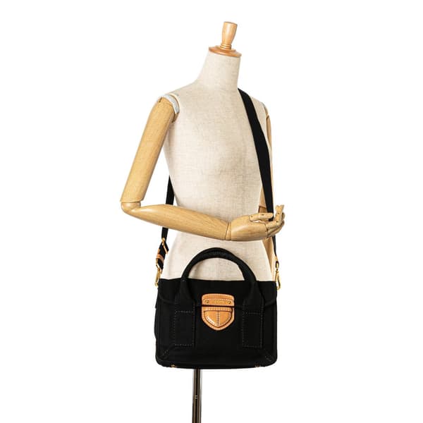 Pre-owned Prada Canapa Satchel Black
