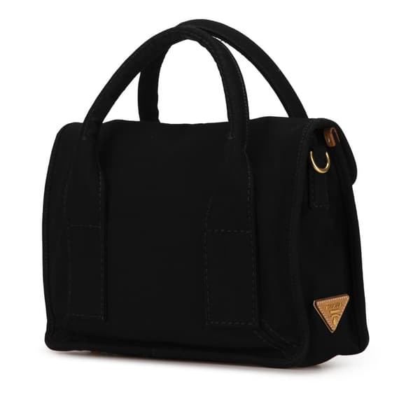 Pre-owned Prada Canapa Satchel Black