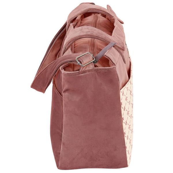 Mödraväska - Safta - Marsala - Beige - 46x26x15cm - Justerbar axelrem