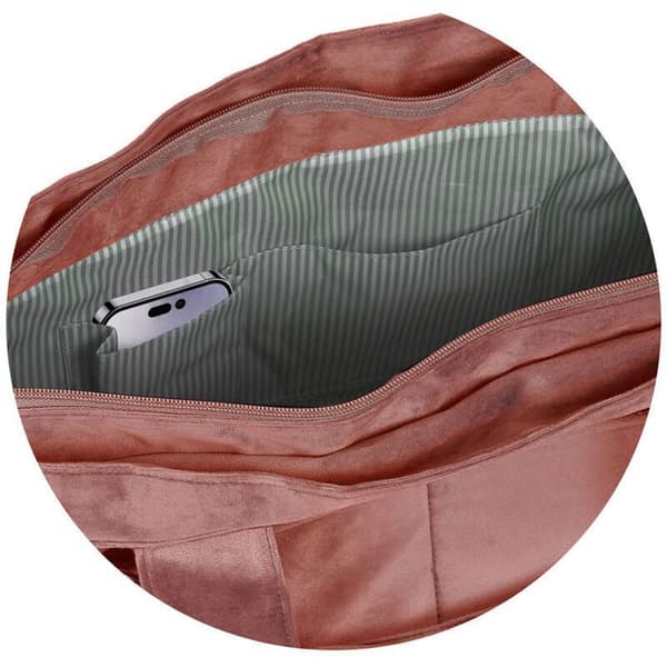 Mödraväska - Safta - Marsala - Beige - 46x26x15cm - Justerbar axelrem