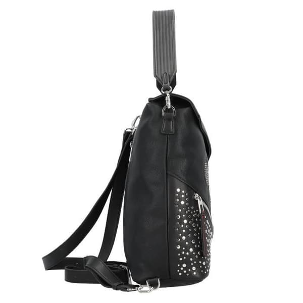 Axelväska - DESIGUAL - Mickey Studstyle - 32 cm - Svart - Polyuretan