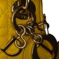 Pikkukuva 5 / 8: Pre-owned Dior Micro Lambskin Cannage Lady Dior Yellow