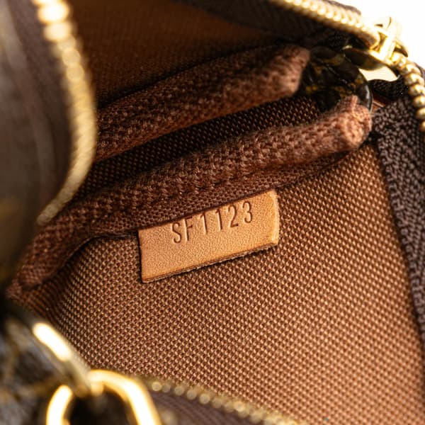 Pre-owned Louis Vuitton Monogram Mini Pochette Accessoires Brown